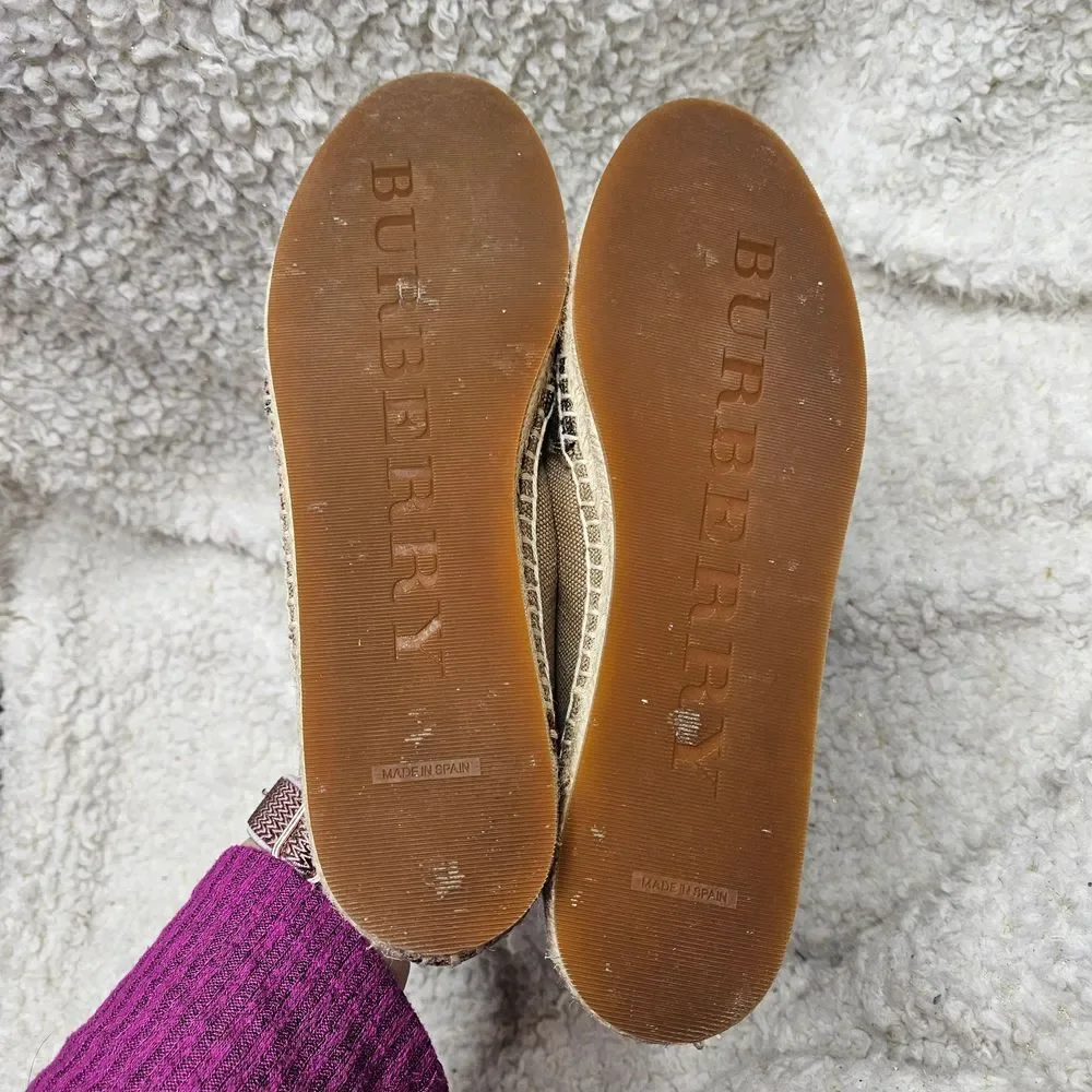 Burberry Hodgeson Check‎ Espadrille Flats size 38.5 - Picture 9 of 10